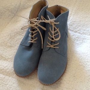 Urban Outfitters Mandy blue suede boots